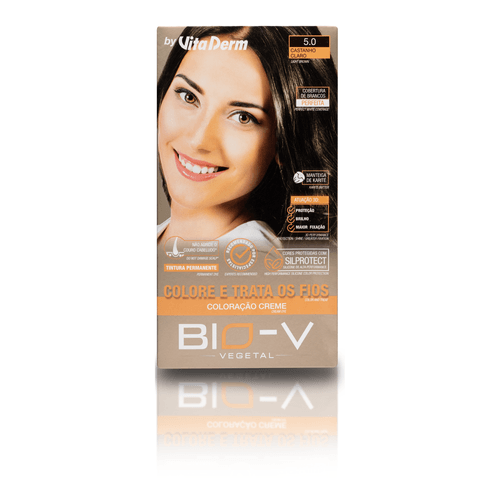COLORAÇÃO CREME BIO-V - 5.0 CASTANHO CLARO VITA DERM