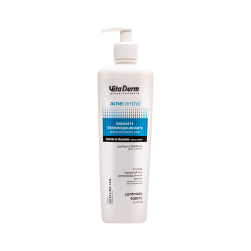 SABONETE DERMOEQUILIBRANTE ACNE CONTROL 400ML VITA DERM