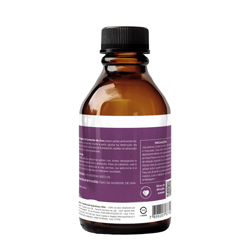 OLEO VEGETAL DE SEMENTE DE UVA 100ML